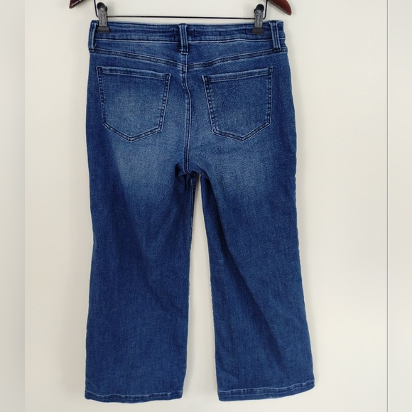 NYDJ Wide Leg Cropped Jeans Size 6 Blue - Picture 11 of 12